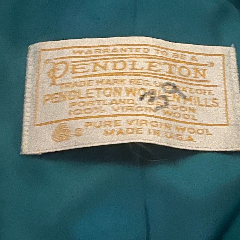Pendleton Virgin Wool Teal Green Jacket - image 7